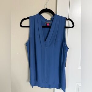 Blue Sleeveless Blouse